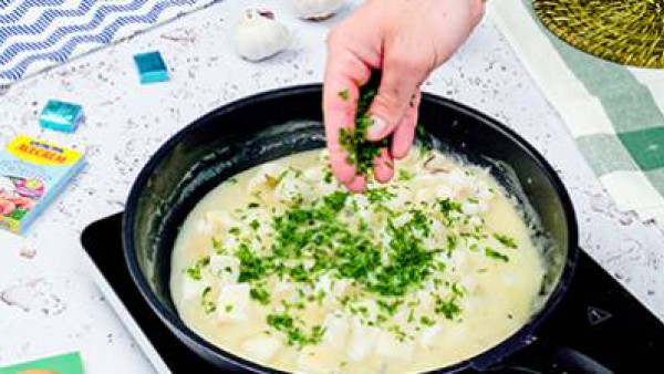 Tercer paso sepia en salsa verde