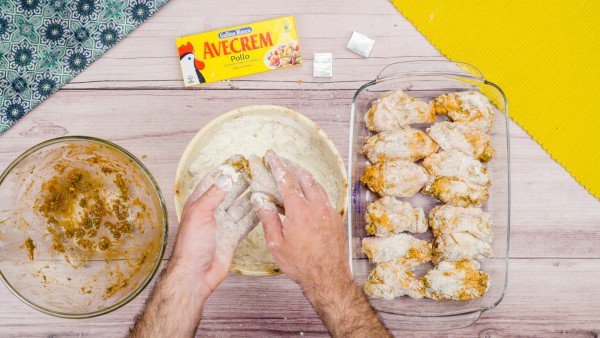 Tercer paso alitas de pollo adobadas