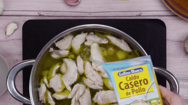 Tercer paso Pollo en escabeche