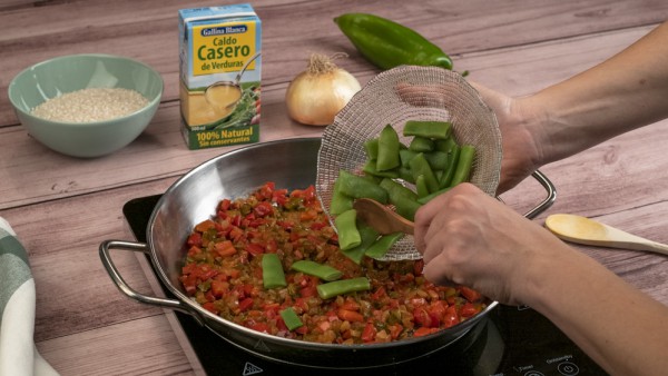 Arroz con verduras paso 1