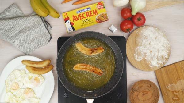 Arroz a la cubana con plátano Paso 3