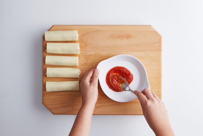 canelones con sofrito