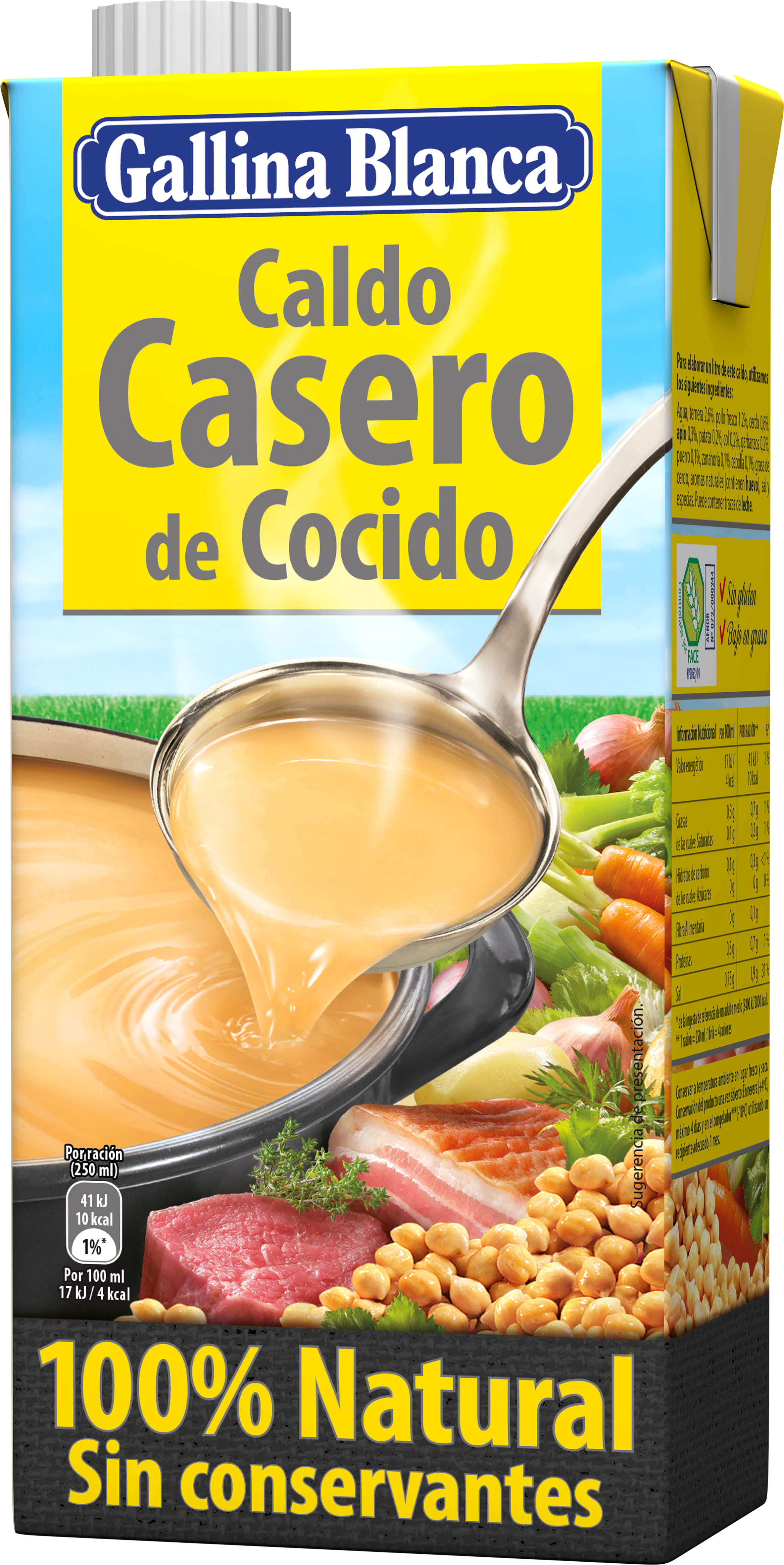 Caldo Casero de Cocido 100% Natural