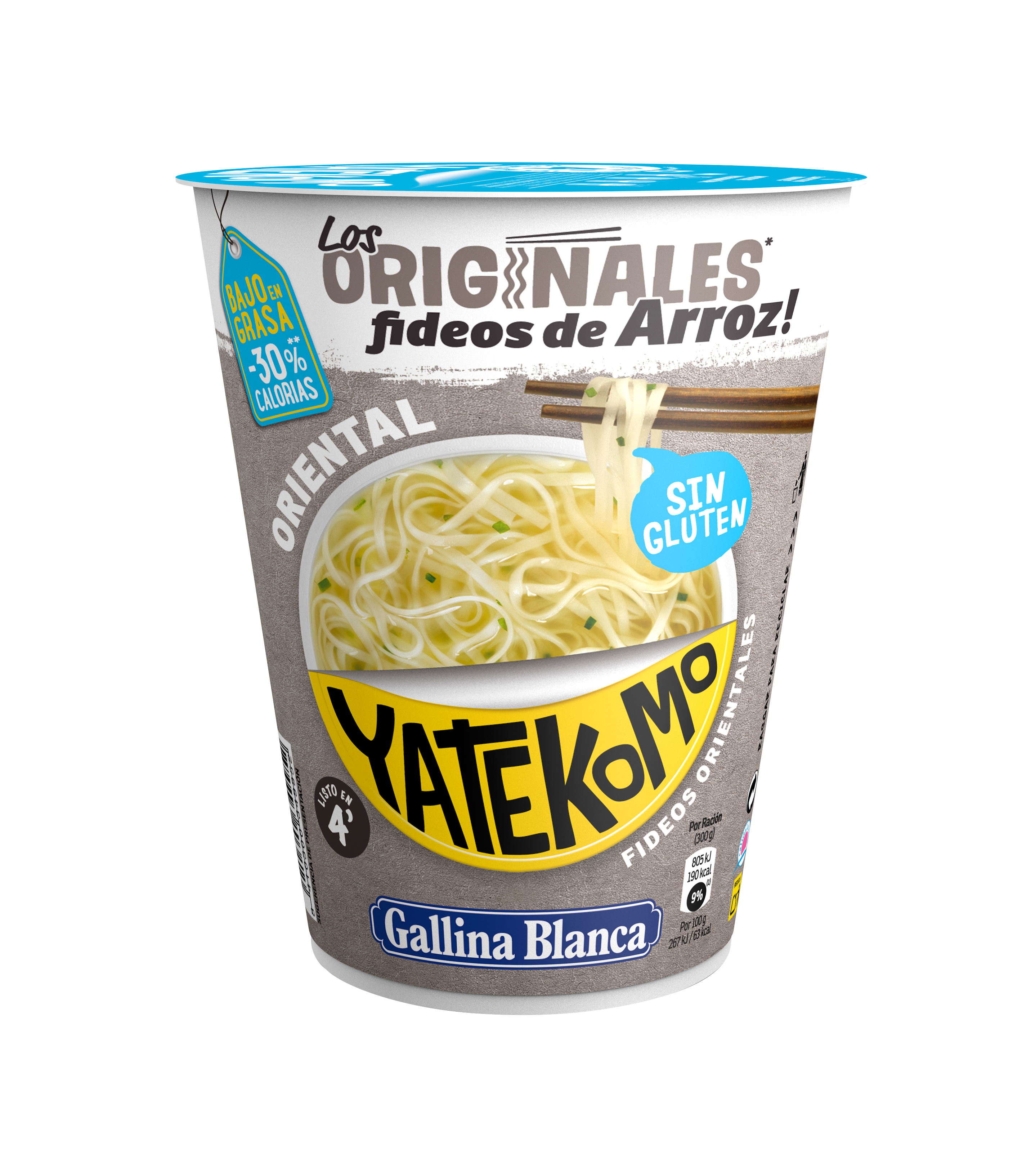 Yatekomo Zero Oriental Fideos de Arroz